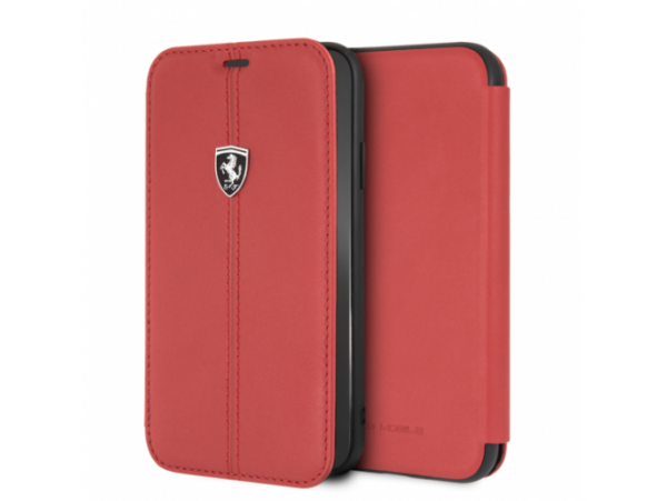 CG MOBILE IPhone XR FERRARI Leather Booktype Case Vertical Contrasted Stripe Red